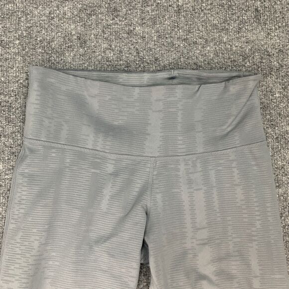 Adidas Climalite Crop Leggings Womens S Small Light Gray Embossed Mid Rise Crop - Picture 4 of 14